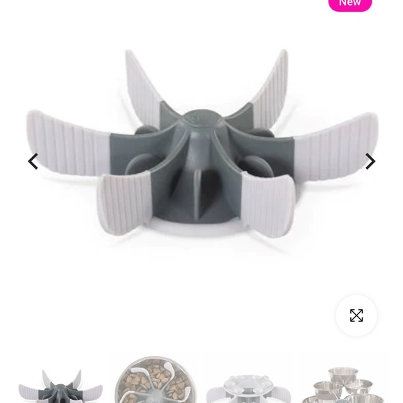 🎉 HP 🎉 Messy Mutts Universal Slow Feeder Bowl Insert with Suction 7.5" Grey - Picture 6 of 6